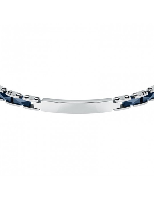 Sector Bracelet - Ceramic - 316L Steel - Blue Plates - Elements-SAFR37