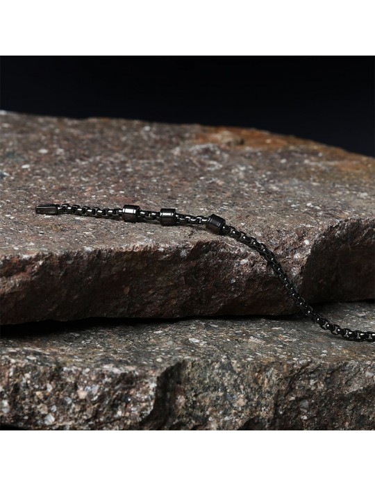 Sector Bracelet - Premium - 316L Steel - IP Metal Gun - SAVK08
