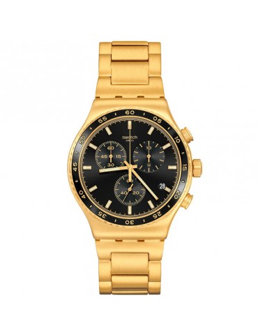 Swatch Watch - In The Black - Chronograph - Gold - 43mm-Black-YVG418G