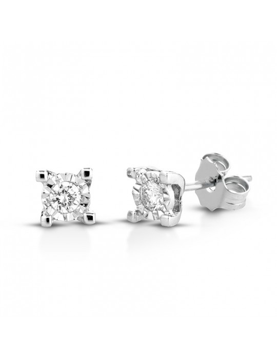 Orecchini Lelune Diamonds - Punto Luce - Oro - Diamanti 0,14 carati - LDEA0X014