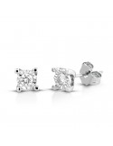 Lelune Diamonds Earrings - Light Point in 18k White Gold with Natural Diamonds 0.14 carats - 0