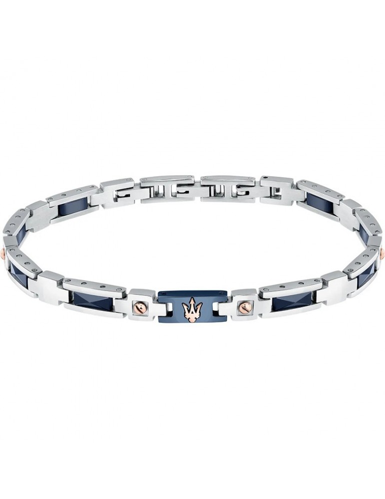 Bracciale Maserati - Ceramic-Acciaio-Ceramica Blu-Rose Gold-JM523ATZ33