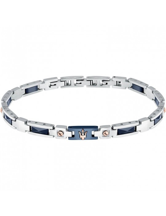 Bracciale Maserati - Ceramic-Acciaio-Ceramica Blu-Rose Gold-JM523ATZ33
