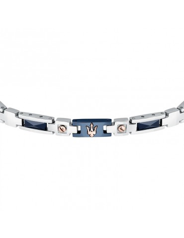Maserati Bracelet - Ceramic-Steel-Ceramic Blue-Rose Gold-JM523ATZ33 2