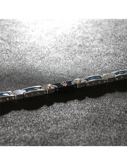 Bracciale Maserati - Ceramic-Acciaio-Ceramica Blu-Rose Gold-JM523ATZ33