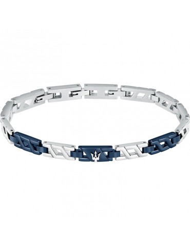 Bracciale Maserati - Iconic - Maglie Blu - Tridente Silver -JM523AVD31