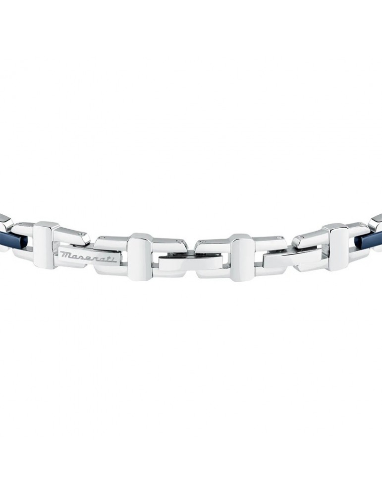 Bracciale Maserati - Iconic - Acciaio-Inserti Blu-Cristalli-JM523AVD32