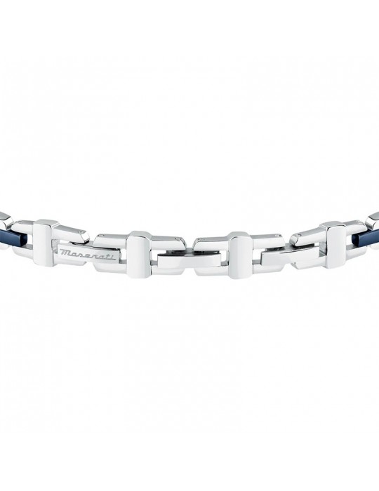 Bracciale Maserati - Iconic - Acciaio-Inserti Blu-Cristalli-JM523AVD32