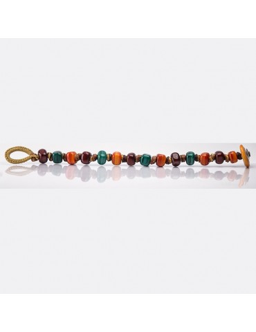 Bracciale Moi - Maiolico - Vetro di Murano - Verdi -Arancioni-MAIOLICO 2