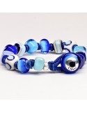 Moi Bracelet - Ocean - Pearls - Murano Glass Blue - White - OCEAN