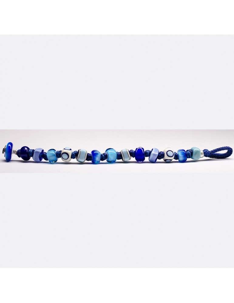 Bracciale Moi - Oceano - Perle - Vetro di Murano Blu - Bianco - OCEANO