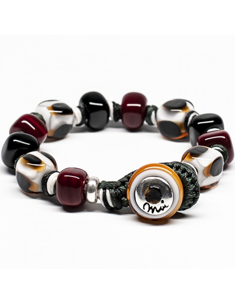 Moi Bracelet - Gold - Murano Glass - Black - Red - OROS