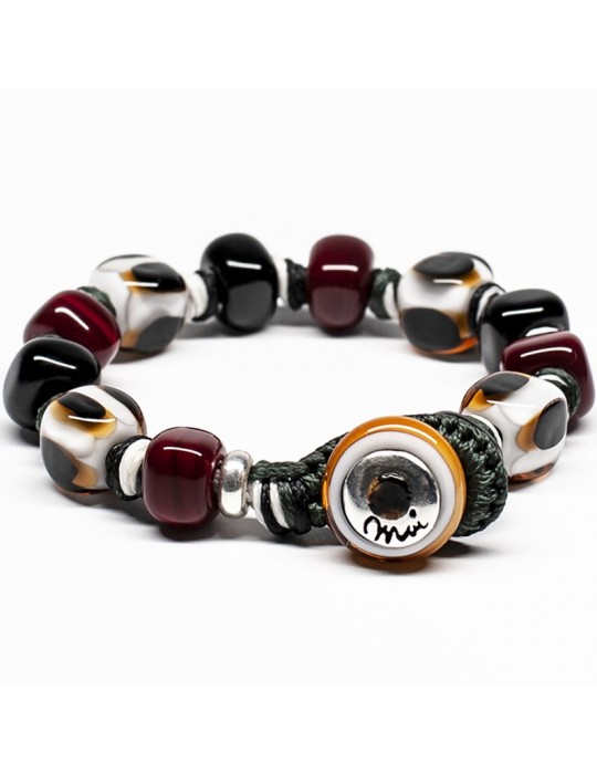 Moi Bracelet - Gold - Murano Glass - Black - Red - OROS