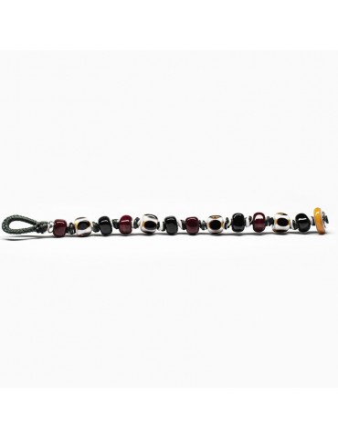 Bracciale Moi - Oros - Vetro di Murano - Nero - Rosso - OROS 2