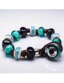 Bracciale Moi - Zagara - Vetro di Murano - Nero - Turchese - ZAGARA