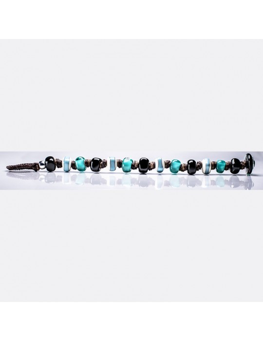 Moi Bracelet - Zagara - Murano Glass - Black - Turquoise - ZAGARA