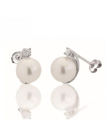 Orecchini Coscia - Basic - Perle Akoya - Diamanti Bianchi - LBEAAK0061