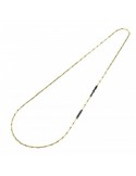 Chimento Men's Necklace - Tradition Gold Bamboo Classic in Yellow Gold and 18K Burnished Gold 50 cm - 0