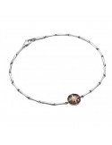 Chimento Bracelet - Bamboo Shine in 18k Two-tone Gold Compass Rose with Black Diamonds 0.10 ct - 19 cm - 0