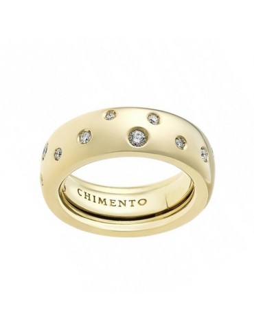 Chimento Woman's Ring - Forever Brio in 18k Yellow Gold with Natural Diamonds 0.44 carats - 0 2