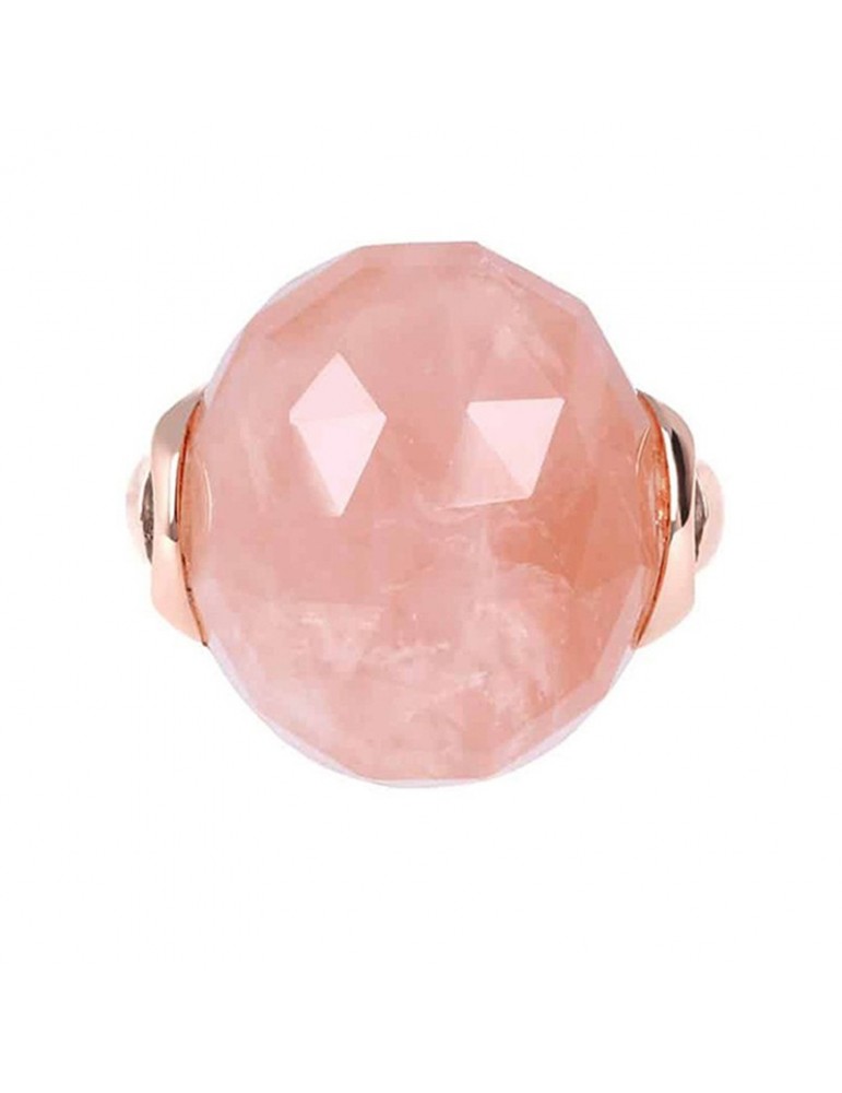 Anello Bronzallure da Donna -Alba-Cabochon-Quarzo Rosa-WSBZ00364RQF-14