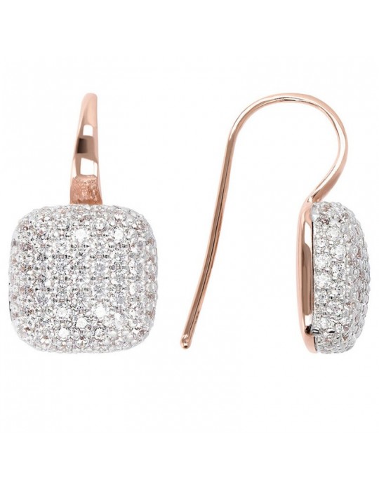 Bronzallure Earrings - Pendants - Square - Cubic Zirconia - WSBZ00615.WR