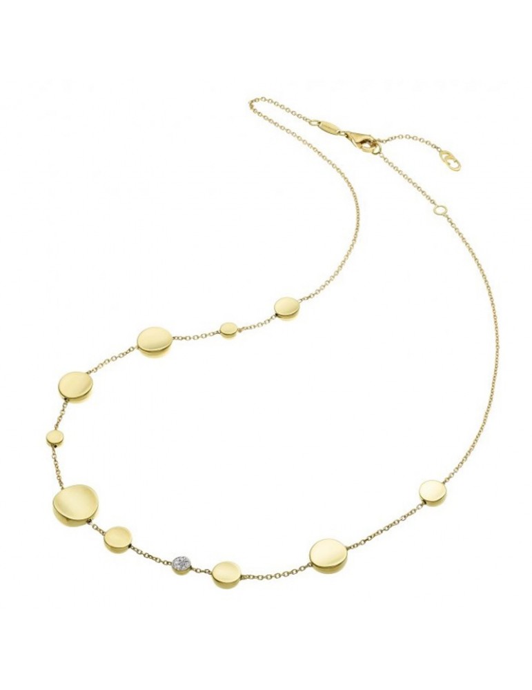 Collana Chimento - Armillas Glow con Dischi in Oro Giallo 18 carati e Diamanti Naturali - 45 cm - 0
