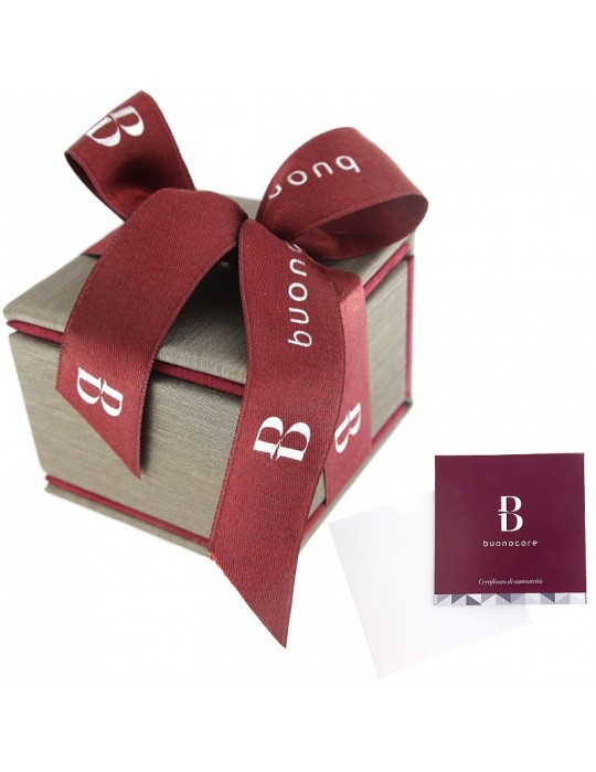 Buonocore Ring - Square Patch in 18k White Gold with Natural Diamonds 0.19 carats - 0