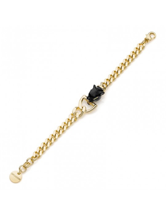 Bracciale Unoaerre  - Groumette - Gold - Testa di Pantera - 8EXB0034G