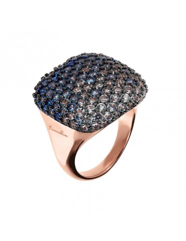 Bronzallure Ring - Chevalier - Square - Cubic Zirconia - WSBZ01126.BLUE