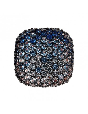 Bronzallure Ring - Chevalier - Square - Cubic Zirconia - WSBZ01126.BLUE 2