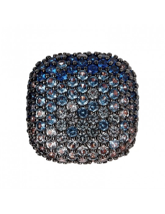 Bronzallure Ring - Chevalier - Square - Cubic Zirconia - WSBZ01126.BLUE