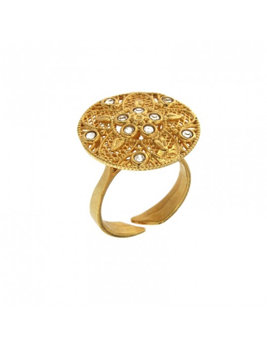 Anello Laura Biagiotti - Crochet - Dorato - Tema Floreale - LBJC14A