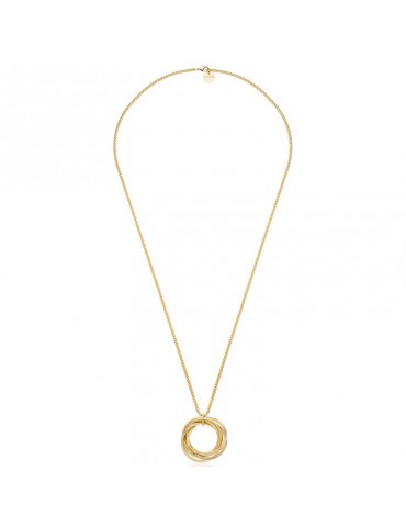 Unoaerre Necklace - Long - Gold - Circle Pendant - 4EXH0074G