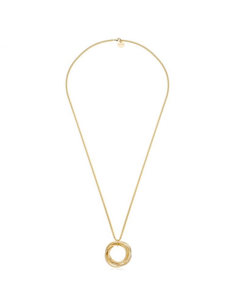Unoaerre Necklace - Long - Gold - Circle Pendant - 4EXH0074G
