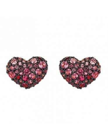 Bronzallure-Altissima-Heart-Cubic Zirconia Pink Earrings-WSBZ01199.ROSE