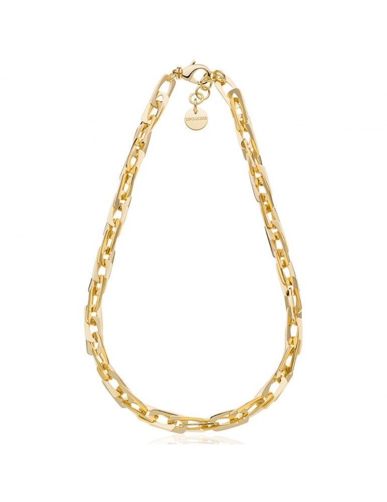 Unoaerre Necklace - Fashion Jewelery - Gold - Square Chain 16EXH0044G