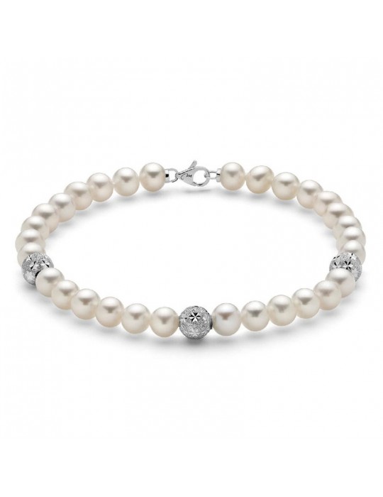 Bracciale Miluna - Perle Freshwater 5,5 - 6 mm - Sfere - Oro - PBR2765V