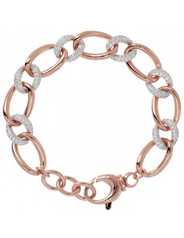 Bracciale Bronzallure -Catena-Maglie Lucide-Cubic Zirconia-WSBZ02014.W