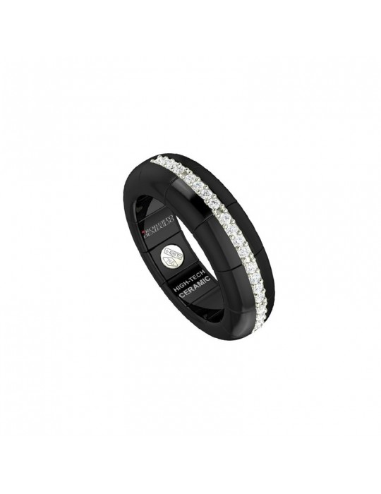 Anello Roberto Demeglio - Pura Luce - Ceramica Nera - Diamanti 0,18 ct - PU1LN5DB
