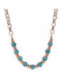 Bronzallure Necklace - Rolò Chain - Rondelle-Blue Quartzite-WSBZ02131.BQ