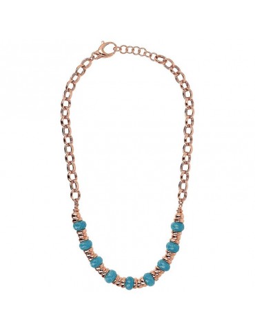 Collana Bronzallure - Catena Rolò - Rondelle-Quarzite Blu-WSBZ02131.BQ 2