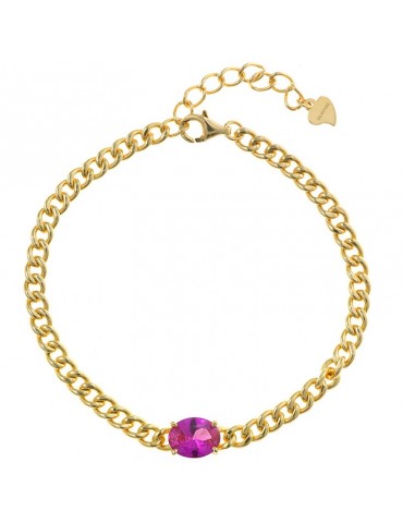 Bracciale Salvatore Plata - Nefer -Gold-Cubic Zirconia Rubino-211P0047