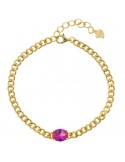 Bracciale Salvatore Plata - Nefer -Gold-Cubic Zirconia Rubino-211P0047