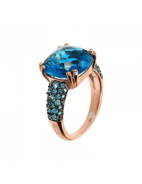 Bronzallure Ring - Preziosa - Prisma Gem - Blue - WSBZ02179.BLUE