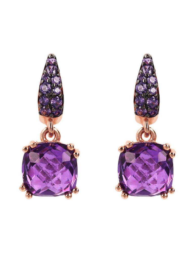 Orecchini Bronzallure -Preziosa-Pendenti-Prisma Gem-Viola-WSBZ02182.AM