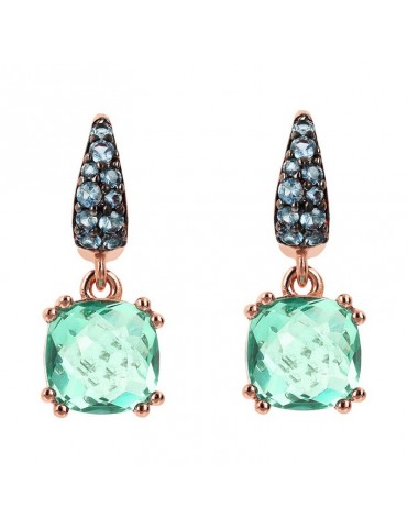 Bronzallure Earrings -Preziosa-Pendants-Prisma Gem-Green-WSBZ02182.GREEN