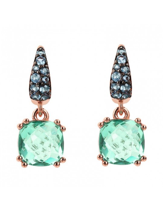 Bronzallure Earrings -Preziosa-Pendants-Prisma Gem-Green-WSBZ02182.GREEN