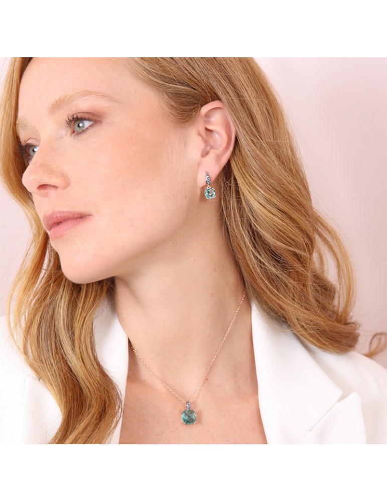 Bronzallure Earrings -Preziosa-Pendants-Prisma Gem-Green-WSBZ02182.GREEN