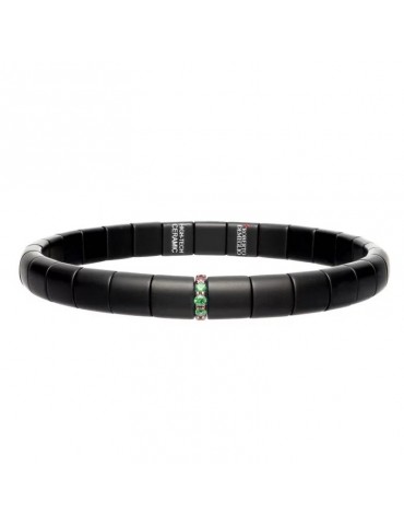Roberto Demeglio Bracelet - Pura in Satin Black Ceramic with Tsavorite 0.04 ct - 0